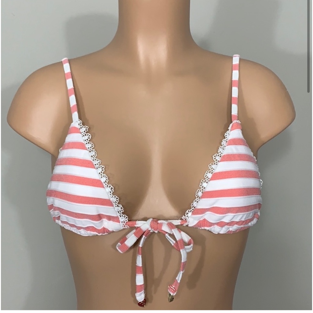 Wildfox Red And White Stripe Bikini Top. Nwt